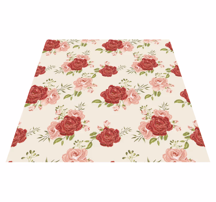 Naravne vinilne preproge graceful roses - TenStickers