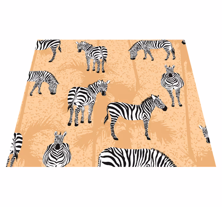 Tepih z živalskim potiskom zebra za kopalnico - TenStickers