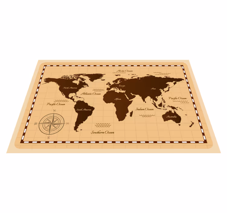 Vinilna preproga z zemljevidom sveta atlas - TenStickers