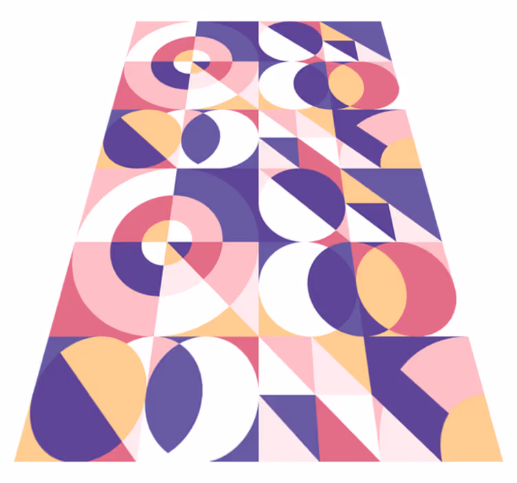 Sodobne vinilne preproge abstraktne geometrijske oblike - TenStickers