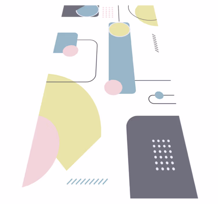 Sodobne vinilne preproge pastelna geometrijska podlaga - TenStickers