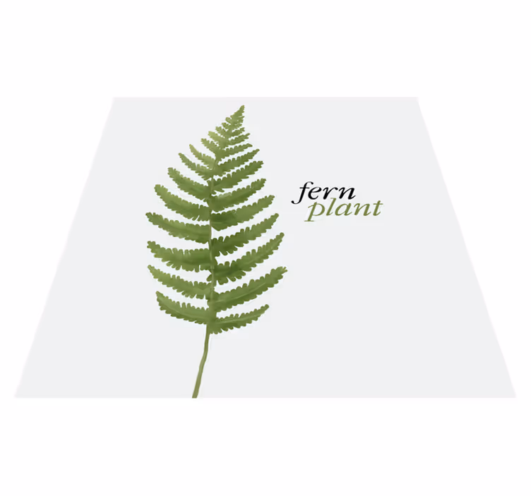 Vinilne preproge z napisom minimalistični stil praproti - TenStickers