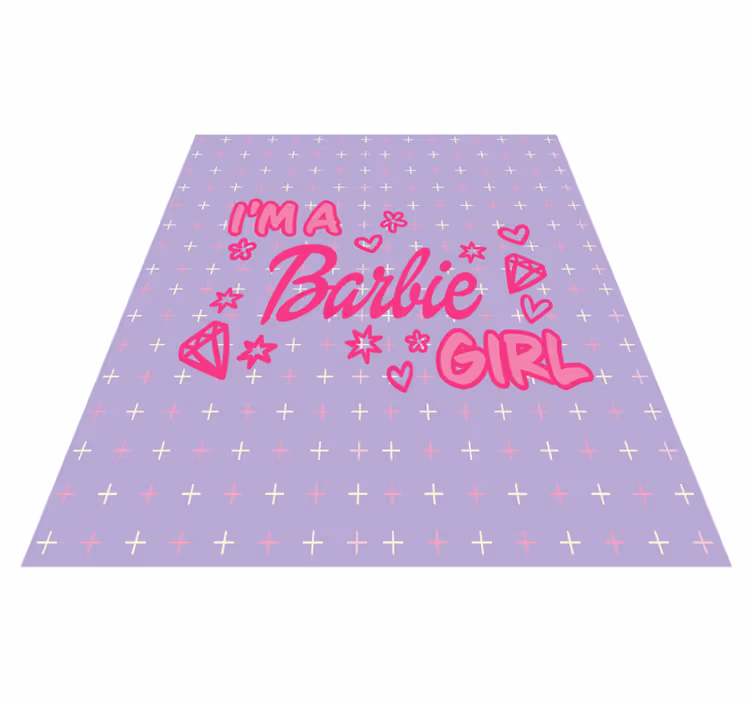 Vinilne preproge z napisom sem barbie punčka - TenStickers