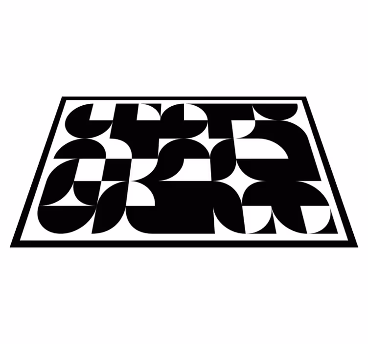 Vinilne preproge z geometrijskimi vzorci črni krog - TenStickers