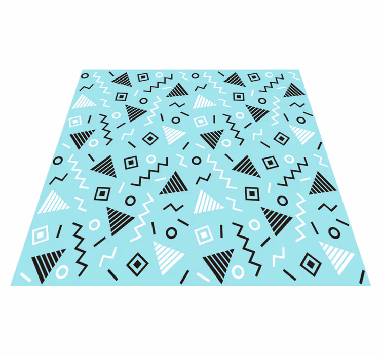 Vinilne preproge z geometrijskimi vzorci v slogu 80-ih - TenStickers