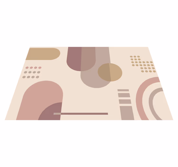 Vinilne preproge z geometrijskimi vzorci v sivi in rjavi - TenStickers