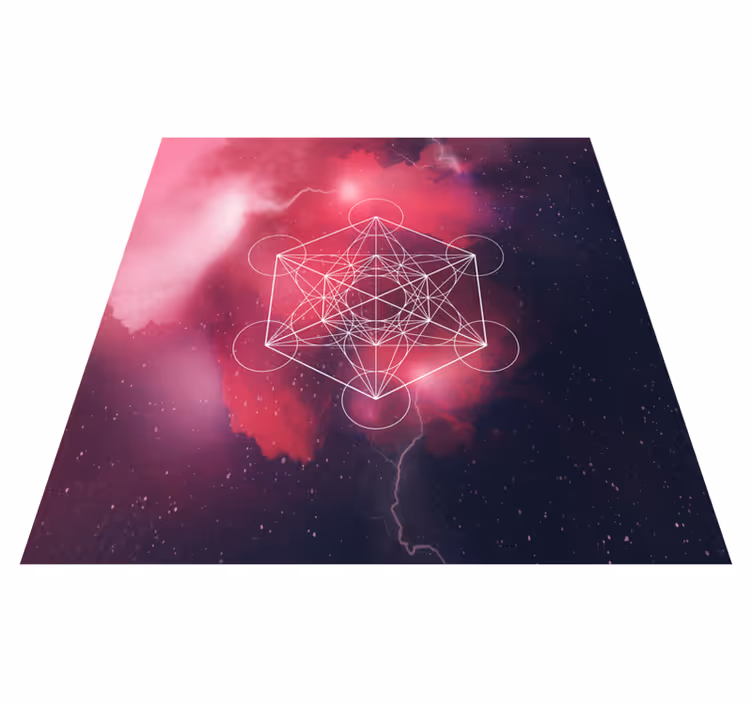 Vinilne preproge z geometrijskimi vzorci metatronov simbol - TenStickers