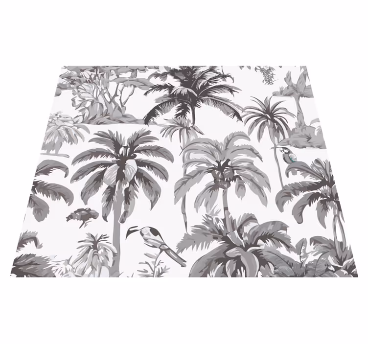 Siva vinilna preproga s palmami - TenStickers