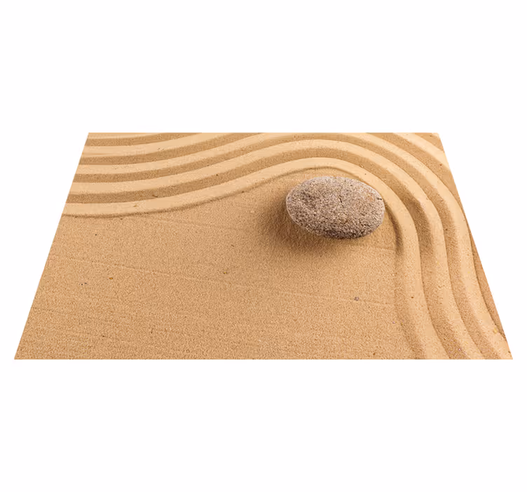Bež vinilni preproga teksturirana zen sfera - TenStickers