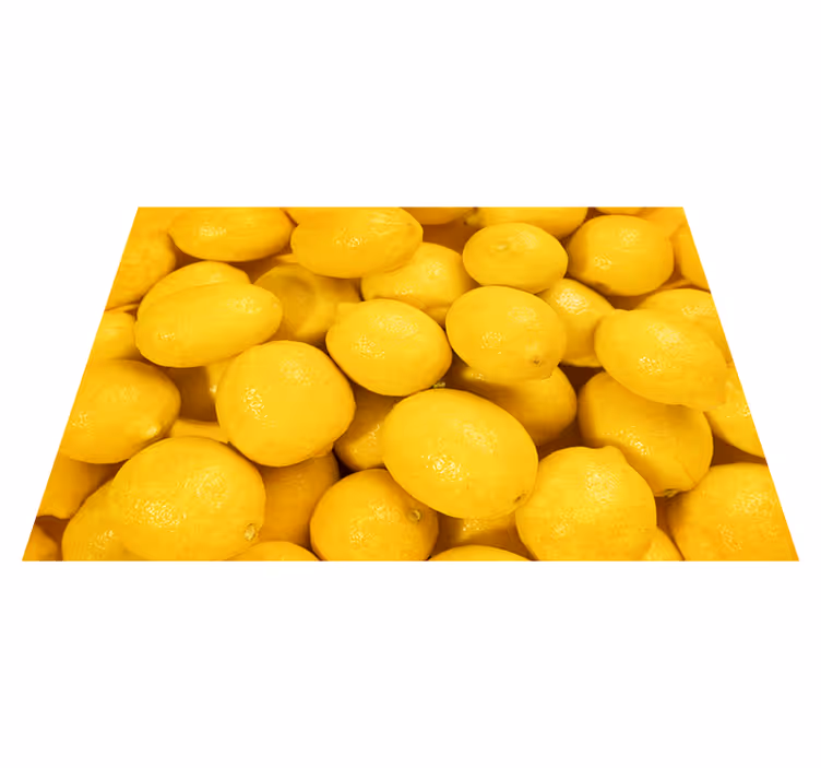 Rumeno vinilno preproga limone - TenStickers