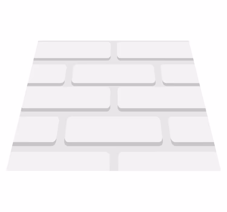 Bel vinilni preproga bela opeka - TenStickers
