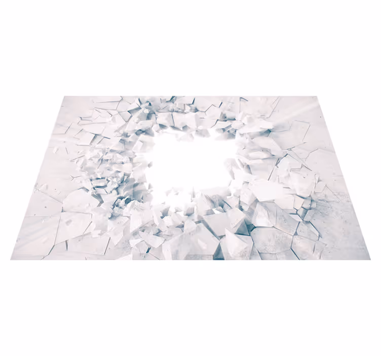 Bel vinilni preproga eksplozivne geometrijske oblike - TenStickers