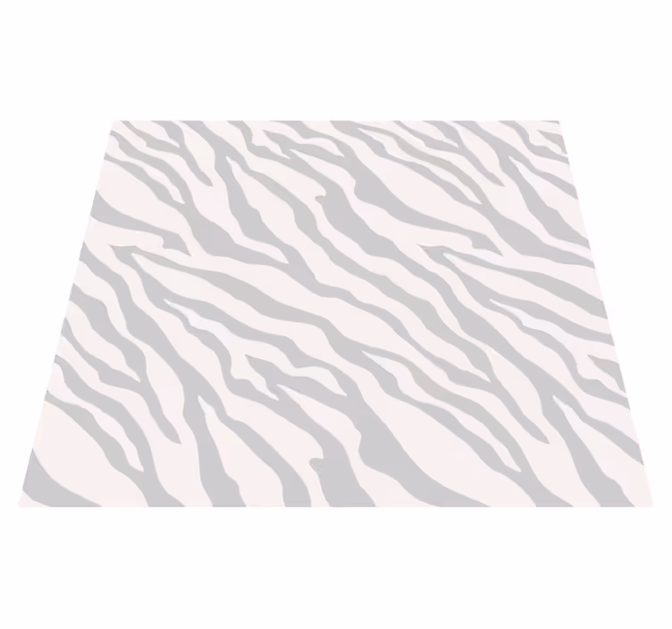 Bel vinilni preproga svetlo sivo zebra vzorčena - TenStickers