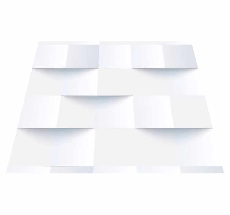 Bel vinilni preproga 3d bele samolepilne opombe - TenStickers