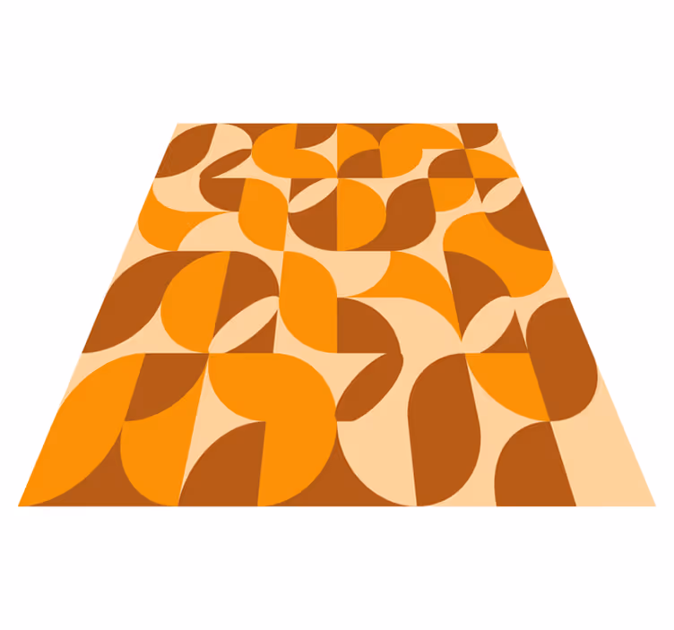 Oranžni vinilni preproga retro oranžni vzorci - TenStickers