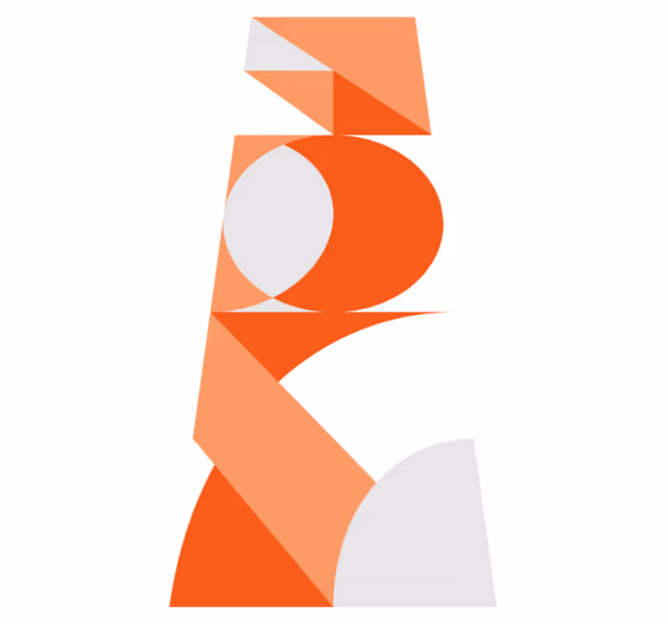 Oranžni vinilni preproga oranžno-bela barvna blokada - TenStickers