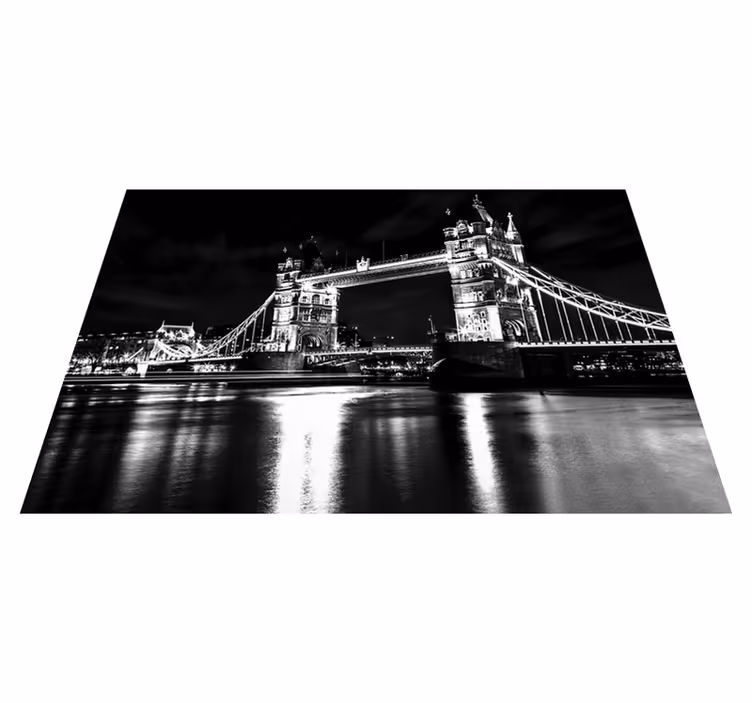 Črni vinilni preproga noč londonskega mostu - TenStickers