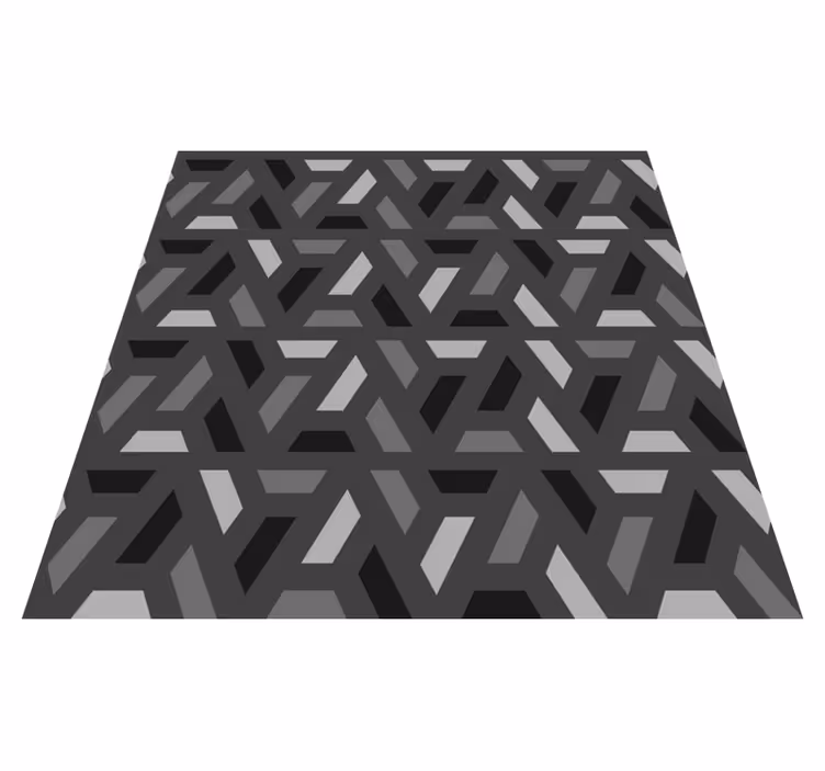 Črni vinilni preproga geometrijski trikotniki črne tone - TenStickers