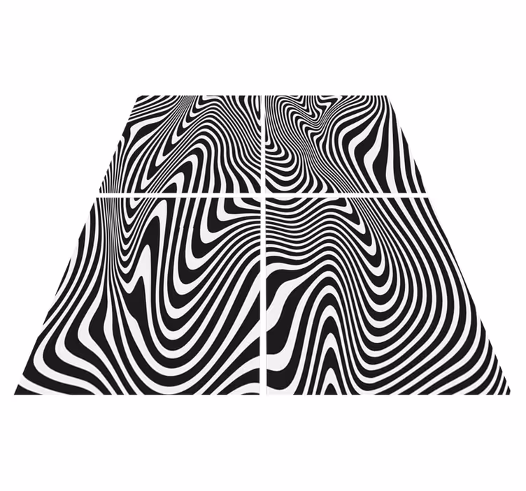 Črni vinilni preproga zebra 3d učinek - TenStickers