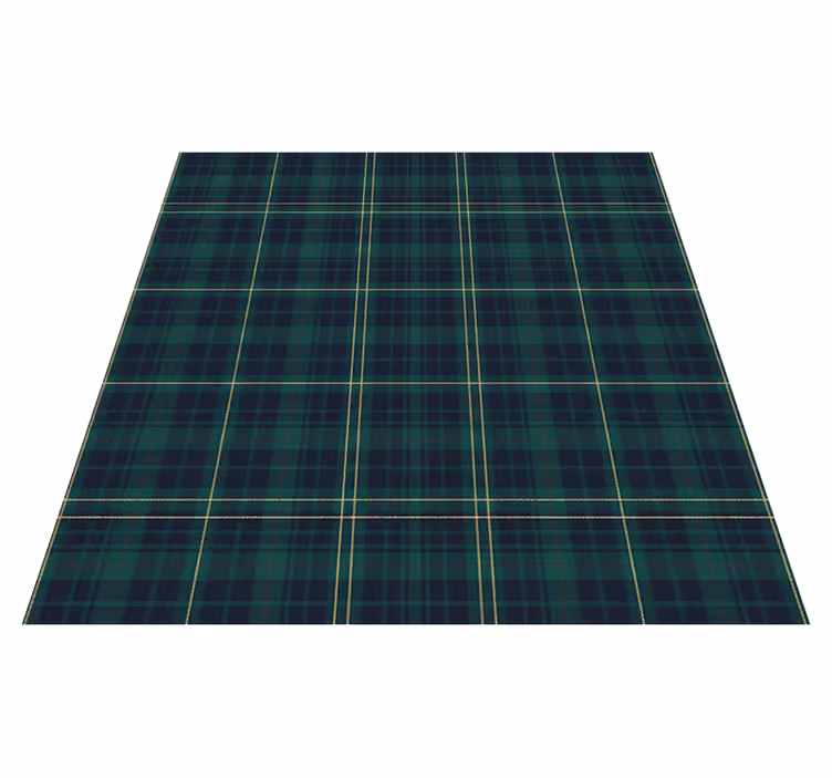 Zelen vinilni preproga temnozeleni tartan - TenStickers