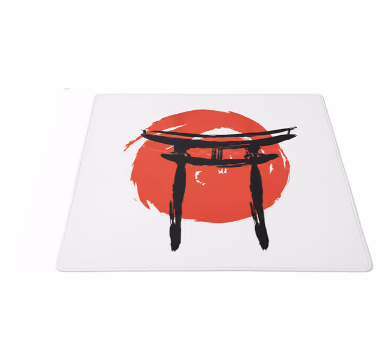 Rdeči vinilni preprogi z japonskimi motivi - TenStickers