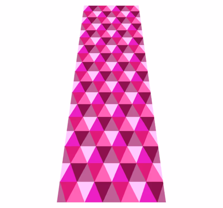 Roza vinilna preproga fuksija geometrijska - TenStickers