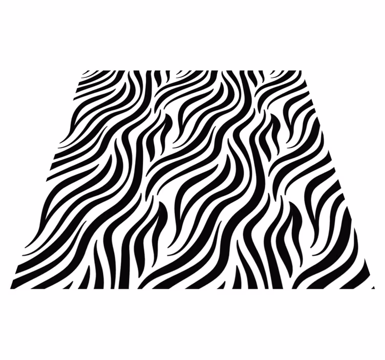 Zebra črtasto živalsko tiskanje vinilna preproga - TenStickers