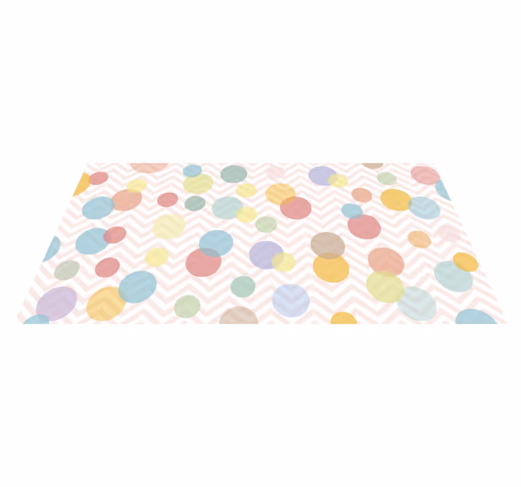 Polka pike pastelnih odtenkov za dojenčke vinilna preproga - TenStickers