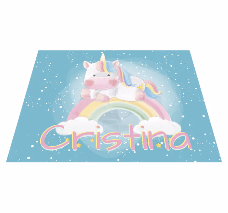 Personalizable enorožne dojenčke vinilne preproge - TenStickers