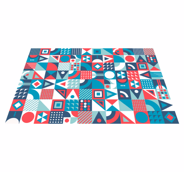 Moderna geometrijska preproga iz vinila - TenStickers