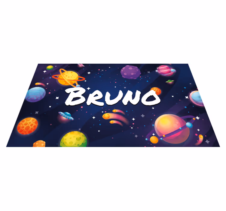 Vesolje in planeti vinilna preproga z imenom - TenStickers
