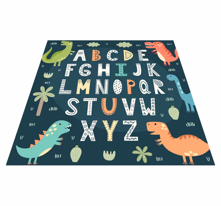 Vinilna preproga iz abecede dinozavra - TenStickers