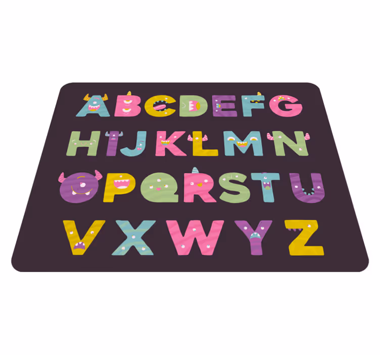 Izvirna pošastna preproga iz vinilne abecede - TenStickers