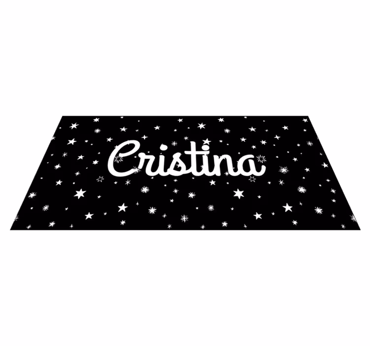 Po meri zvezdnato Vinilna preproga z imeni - TenStickers