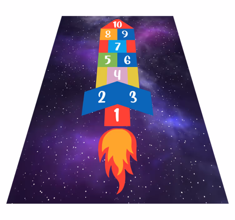 Neverjetna vinil preproga za poskoke v obliki rakete - TenStickers