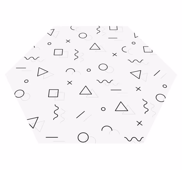 Minimalistična vinilna preproga v slogu memphis - TenStickers
