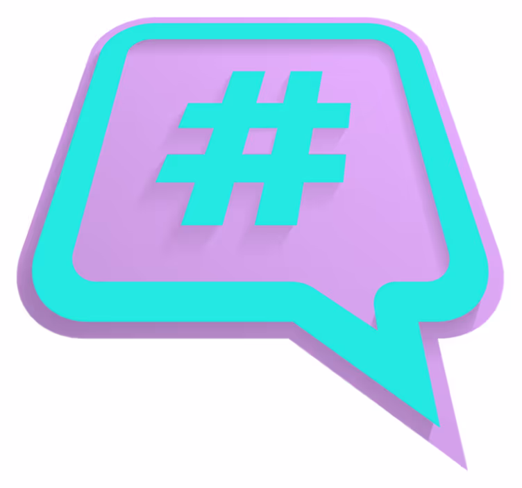 čudovita moderna vinilna preproga s hashtagom - TenStickers