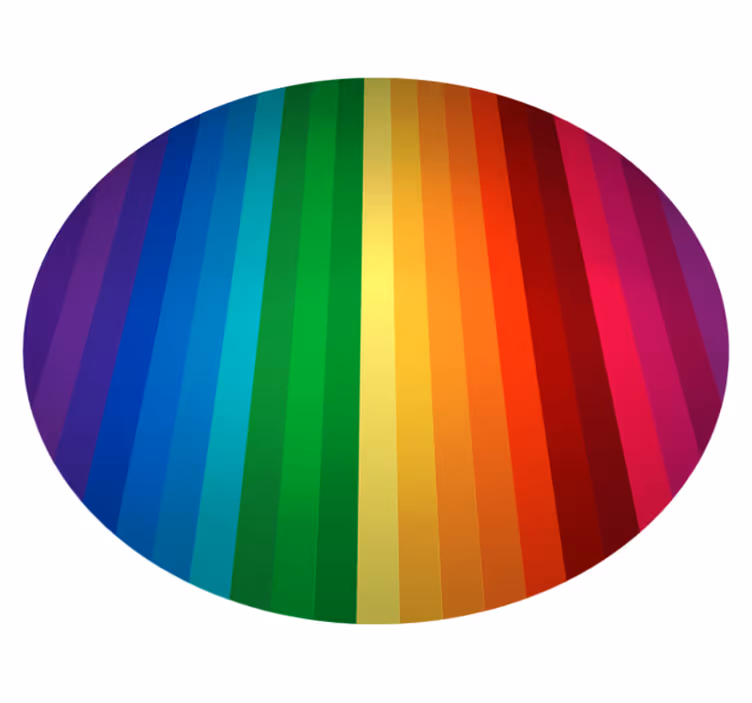 Vinilne mavrične preproge okrogle črte - TenStickers