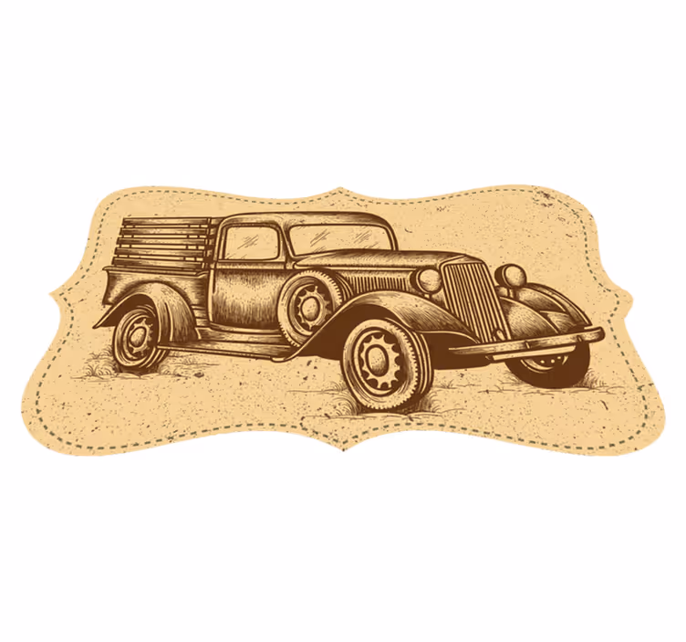 Preproga v vintage stilu tovornjakov - TenStickers