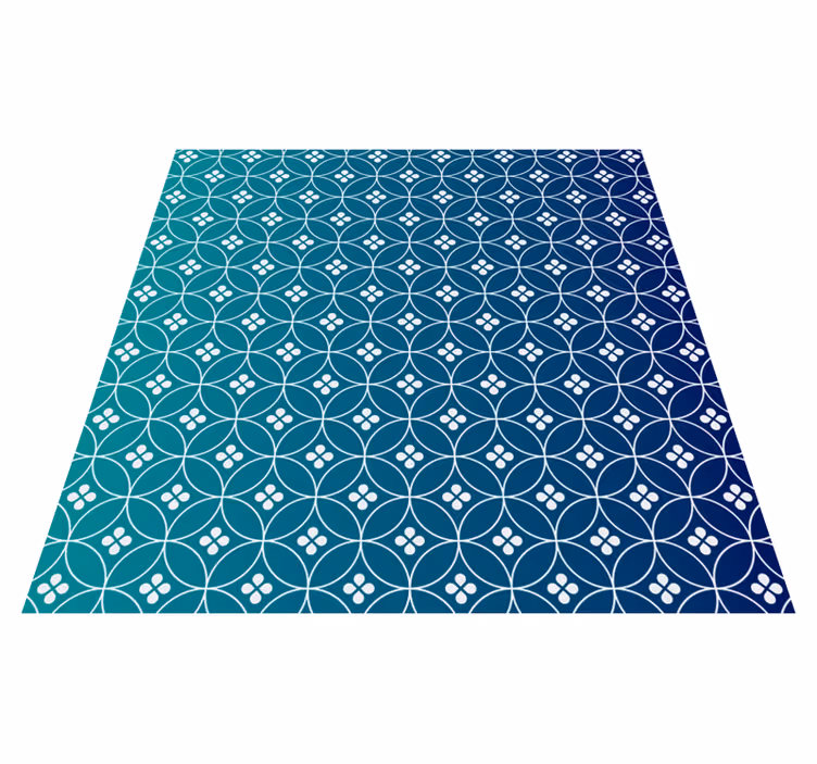 Vinilne preproge z geometrijskimi vzorci v modri barvi - TenStickers