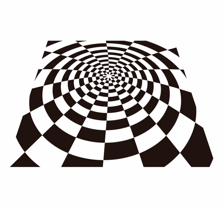 Vinilne preproge z geometrijskimi vzorci v optični iluziji - TenStickers