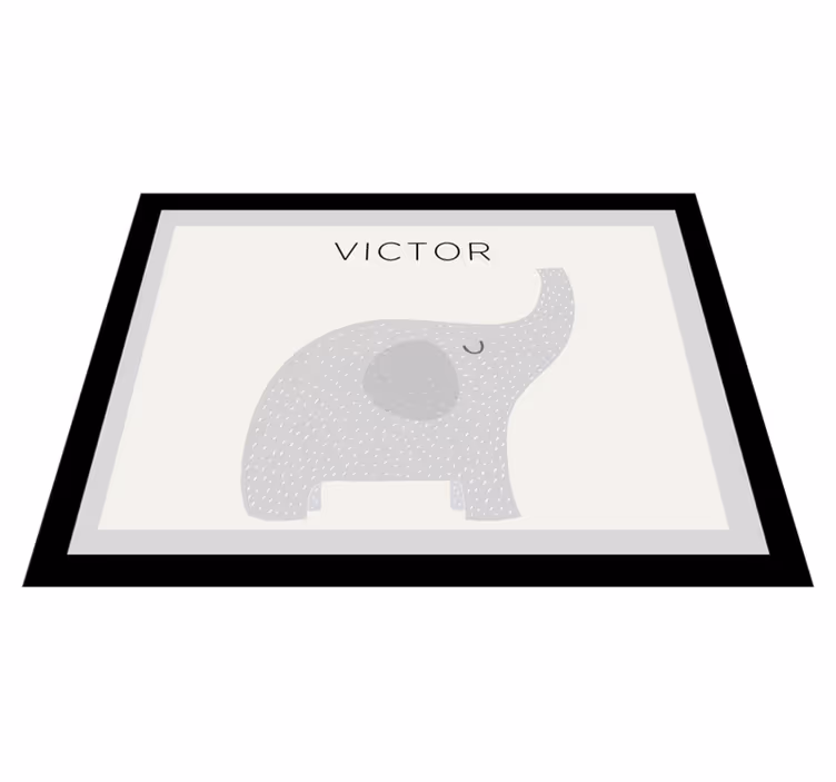 Personaliziran slon Vinilna preproga z imeni - TenStickers