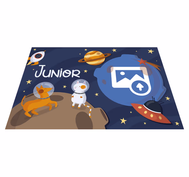 Vesoljska tematika Vinilna preproga z imeni - TenStickers