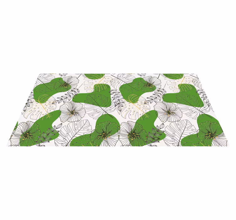 Monstera pušča dnevno sobo vinilna preproga - TenStickers