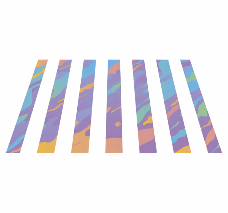 Pastelne črte minimalna vinilna preproga - TenStickers