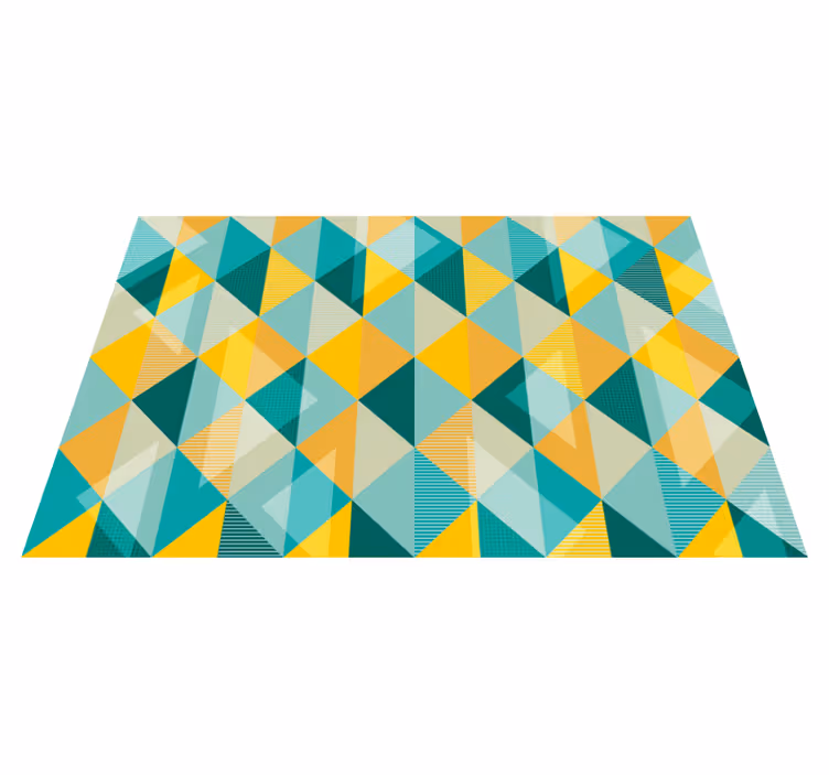 Zgodba o trikotnih geometrijskih vinilnih preprogah - TenStickers