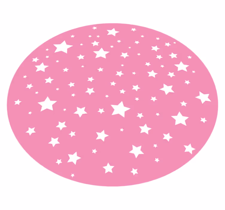 Roza zvezde otroci vinilna preproga - TenStickers