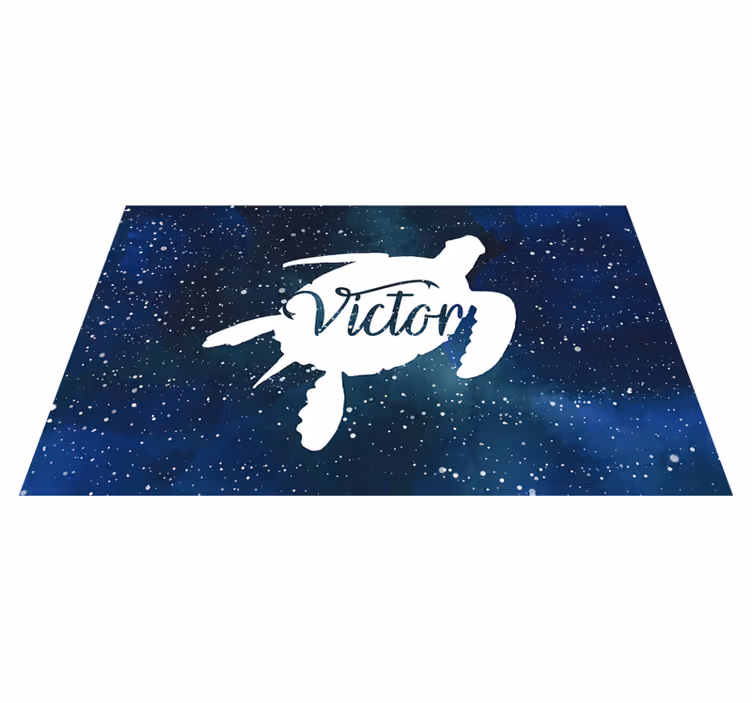 Zvezdna morska želva Vinilna preproga z imeni - TenStickers