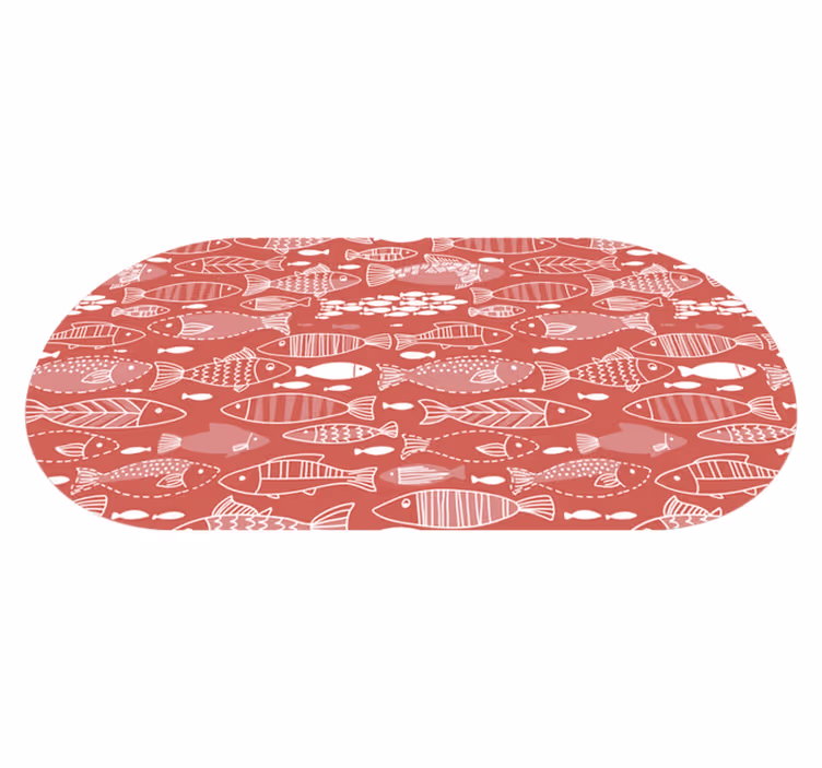 Veliko rib pod morsko živalsko vinilno preprogo - TenStickers