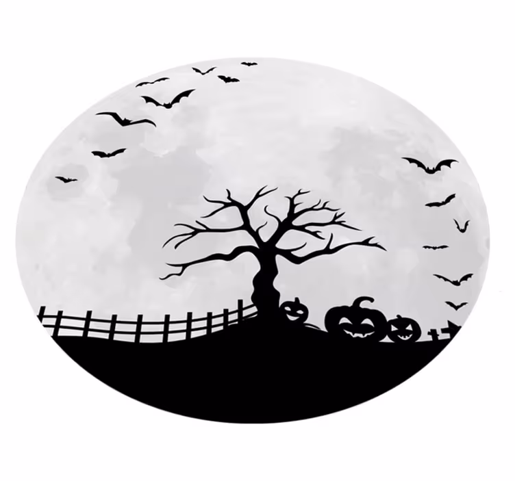 Luna terror vinilna preproga za dnevno sobo - TenStickers